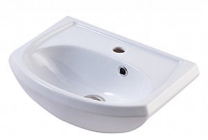 Тумба с раковиной Orange Роса LA-45TUW+RA белая глянец для ванной в интернет-магазине Sanbest