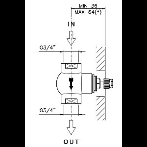 Внутреняя часть запорного вентиля Nicolazzi Thermostatico 4911 купить в интернет-магазине сантехники Sanbest