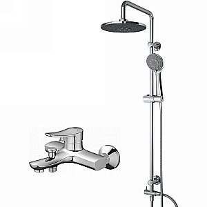 Смеситель для ванны с душевой колонной Dorff Ultra D4085012 хром купить в интернет-магазине сантехники Sanbest