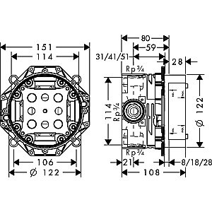 Душевая система Hansgrohe Raindance S 27959670 черный матовый купить в интернет-магазине сантехники Sanbest
