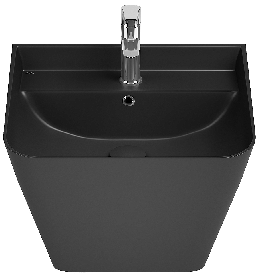 Раковина ISVEA Sott'Aqua 50 10SQ37002SV-2N черный матовый купить в интернет-магазине Sanbest