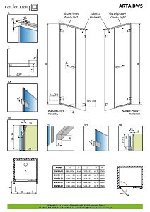 Душевая дверь Radaway Arta DWS 120 купить в интернет-магазине Sanbest