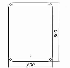 Зеркало AZARIOEsterna Raggio CS00079361 60х80 в ванную от интернет-магазине сантехники Sanbest