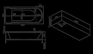 Ванна акриловая BAS Стайл 160x70 купить в интернет-магазине Sanbest