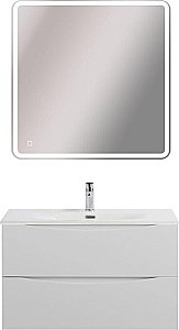 Тумба с раковиной BelBagno MARINO-CER-N-800-2C-SO-BO-P Bianco Opaco для ванной в интернет-магазине Sanbest