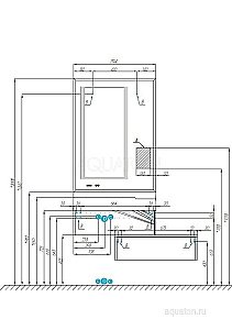 Тумба с раковиной Акватон Сакура 80 белая глянцевая/ольха наварра для ванной в интернет-магазине Sanbest