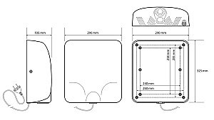 Автоматическая сушилка для рук Bemeta Hotel 924224110 черная купить в интернет-магазине сантехники Sanbest