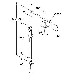 Душевая система Kludi Logo Dual 680930500 купить в интернет-магазине сантехники Sanbest