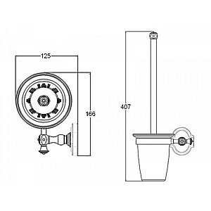 Ершик для туалета Bronze de Luxe ROYAL R25010 бронза купить в интернет-магазине сантехники Sanbest