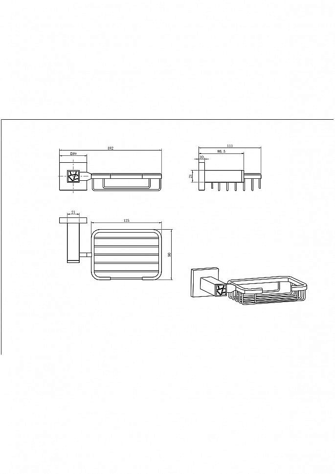 Мыльница CeramaLux Venezia 88605-1 хром купить в интернет-магазине сантехники Sanbest