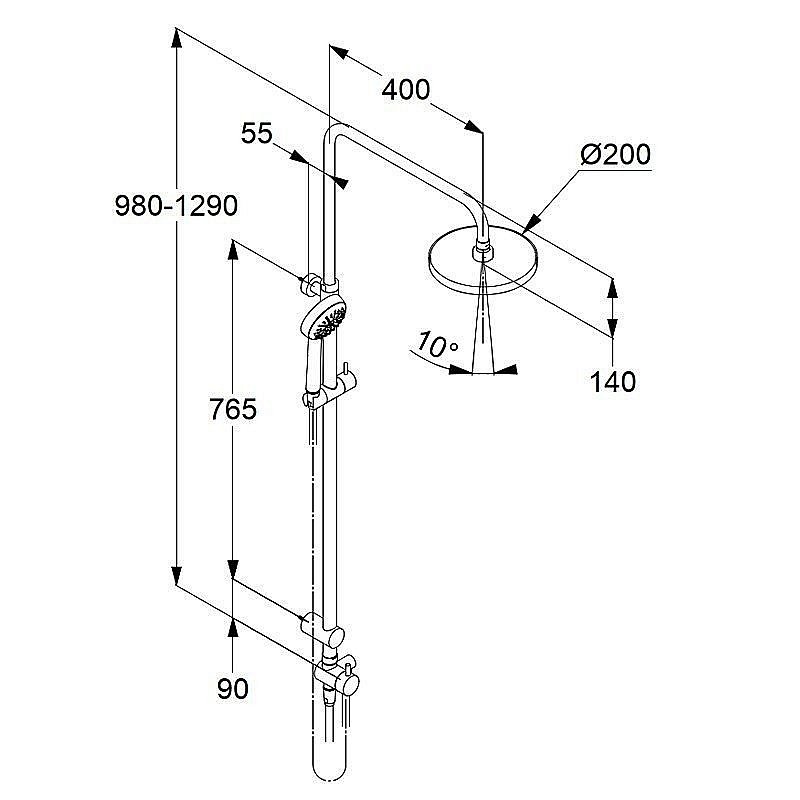 Душевая система Kludi Logo Dual 680930500 купить в интернет-магазине сантехники Sanbest