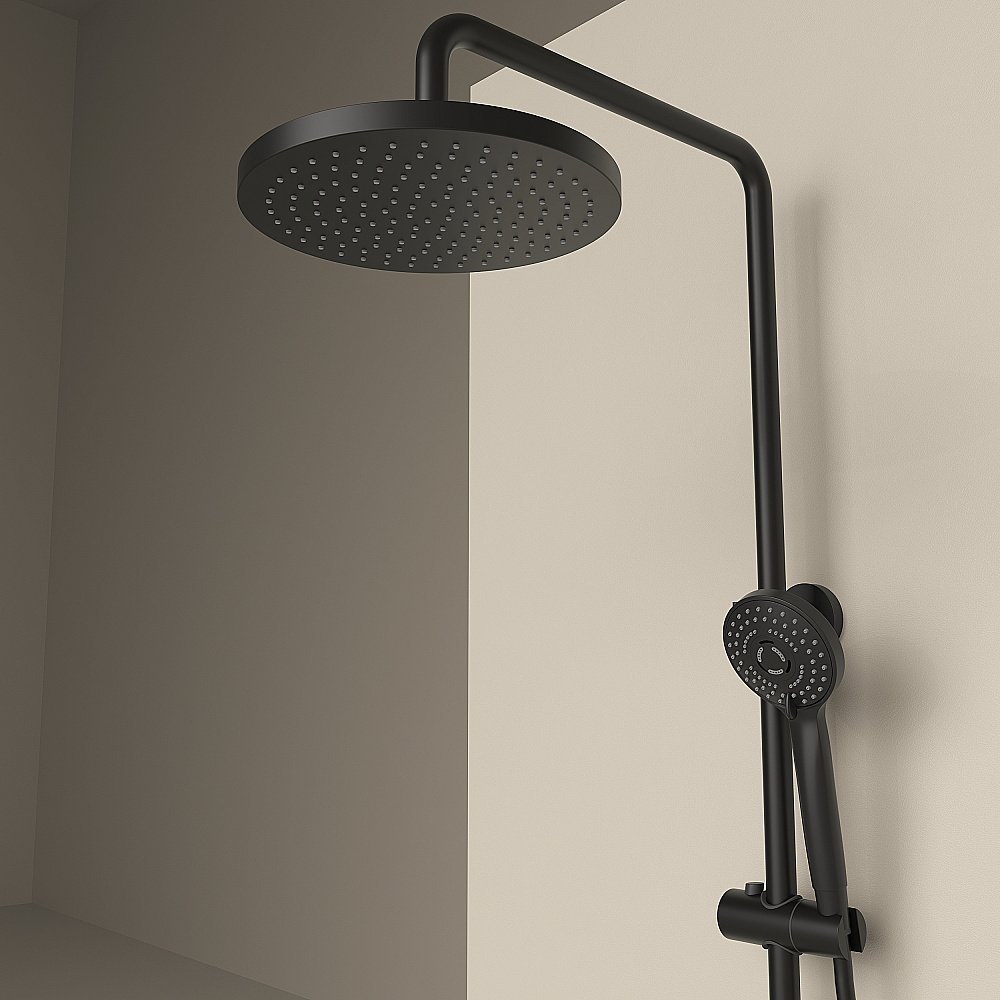 Душевая система Sancos Teo SC11002MB черный матовый купить в интернет-магазине сантехники Sanbest