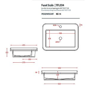 Консоль с раковиной Artceram FUORI SCALA ACA056/TFL034/TFA 60.5 коричневая для ванной в интернет-магазине сантехники Sanbest
