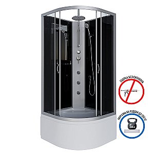Душевая кабина Niagara Classic NG-2507-14BKTG 80х80 с гидромассажем купить в интернет-магазине Sanbest