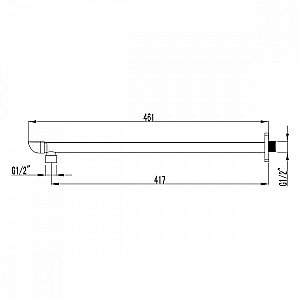 Держатель верхнего душа Lemark LM4987CW купить в интернет-магазине сантехники Sanbest