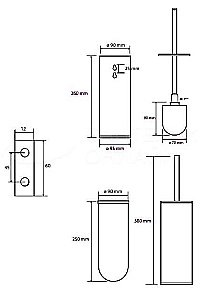 Ершик для туалета Bemeta Amber 155313067 медное золото купить в интернет-магазине сантехники Sanbest