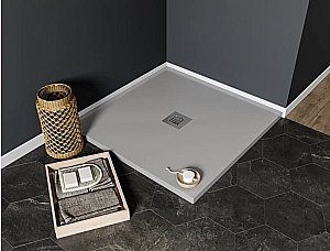 Душевой поддон Aquanet Pleasure 100х100 серый купить в интернет-магазине Sanbest