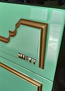 Тумба с раковиной напольная Misty Praga 105 салатовая /патина для ванной в интернет-магазине Sanbest