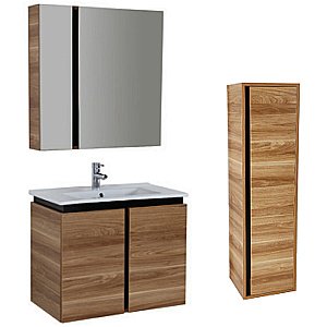 Зеркальный шкаф Creavit Verti 80 VE1080.00.VV орех купить в интернет-магазине сантехники Sanbest