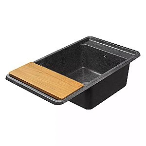 Мойка кухонная Акватон Беллис 87 графит купить в интернет-магазине сантехники Sanbest