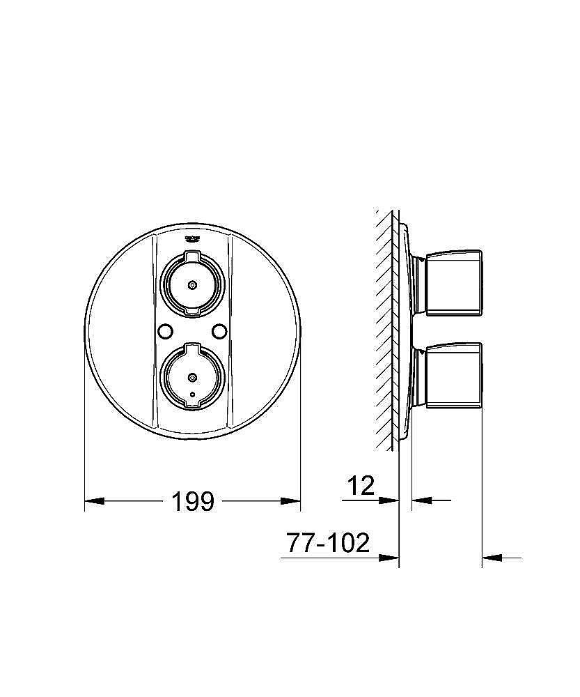 Смеситель для душа Grohe Grohtherm 2000 Special  19416 000 купить в интернет-магазине сантехники Sanbest