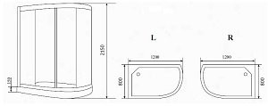 Душевая кабина Timo TE 0702 120x80 купить в интернет-магазине Sanbest