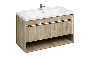Тумба с раковиной Акватон Хоуп 100 1 ящик, Орех для ванной в интернет-магазине Sanbest