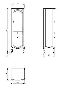 Пенал Migliore IMPERO 49 26069 Декапе саббиа для ванной в интернет-магазине сантехники Sanbest