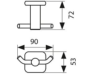 Крючок Kaiser KH-4702 бронза купить в интернет-магазине сантехники Sanbest