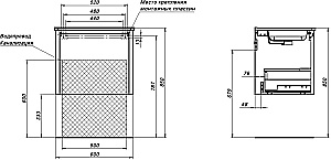 Тумба с раковиной Allen Brau Gravity 60 1.370012.CGM олива матовая для ванной в интернет-магазине Sanbest