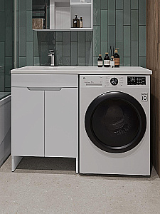 Тумба с раковиной Orange Sistema 120 STD-60TUW белая для ванной в интернет-магазине Sanbest