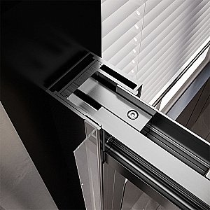 Душевая дверь Veconi Premium Trento PTD30-GR-140-01-C4 прозрачная/профиль брашированный графит купить в интернет-магазине Sanbest