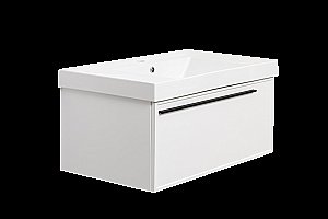 Тумба с раковиной LA FENICE Elba Bianco 80 белая для ванной в интернет-магазине Sanbest