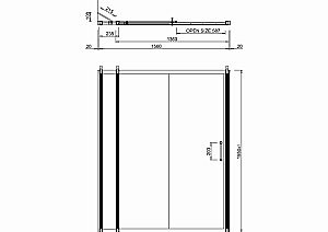 Душевая дверь раздвижная Burlington 160 стекло прозрачное/профиль хром купить в интернет-магазине Sanbest