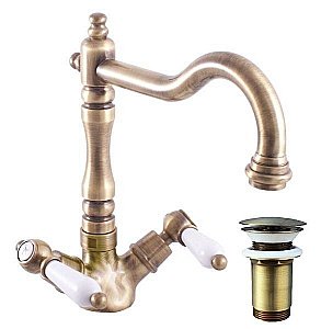 Смеситель для раковины Rav-Slezak MORAVA RETRO MK521.5/8SM купить в интернет-магазине сантехники Sanbest