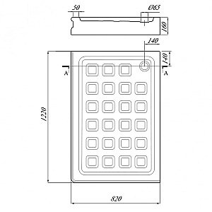 Душевой поддон Migliore DIADEMA 27604 82х122 белый, декор бронза правый купить в интернет-магазине Sanbest