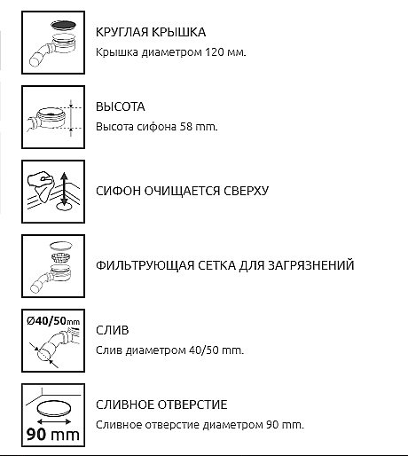 Сифон для поддона Radaway R583G золото купить в интернет-магазине сантехники Sanbest