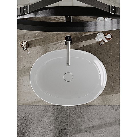 Раковина накладная Orange 52 B05-520W белая купить в интернет-магазине Sanbest