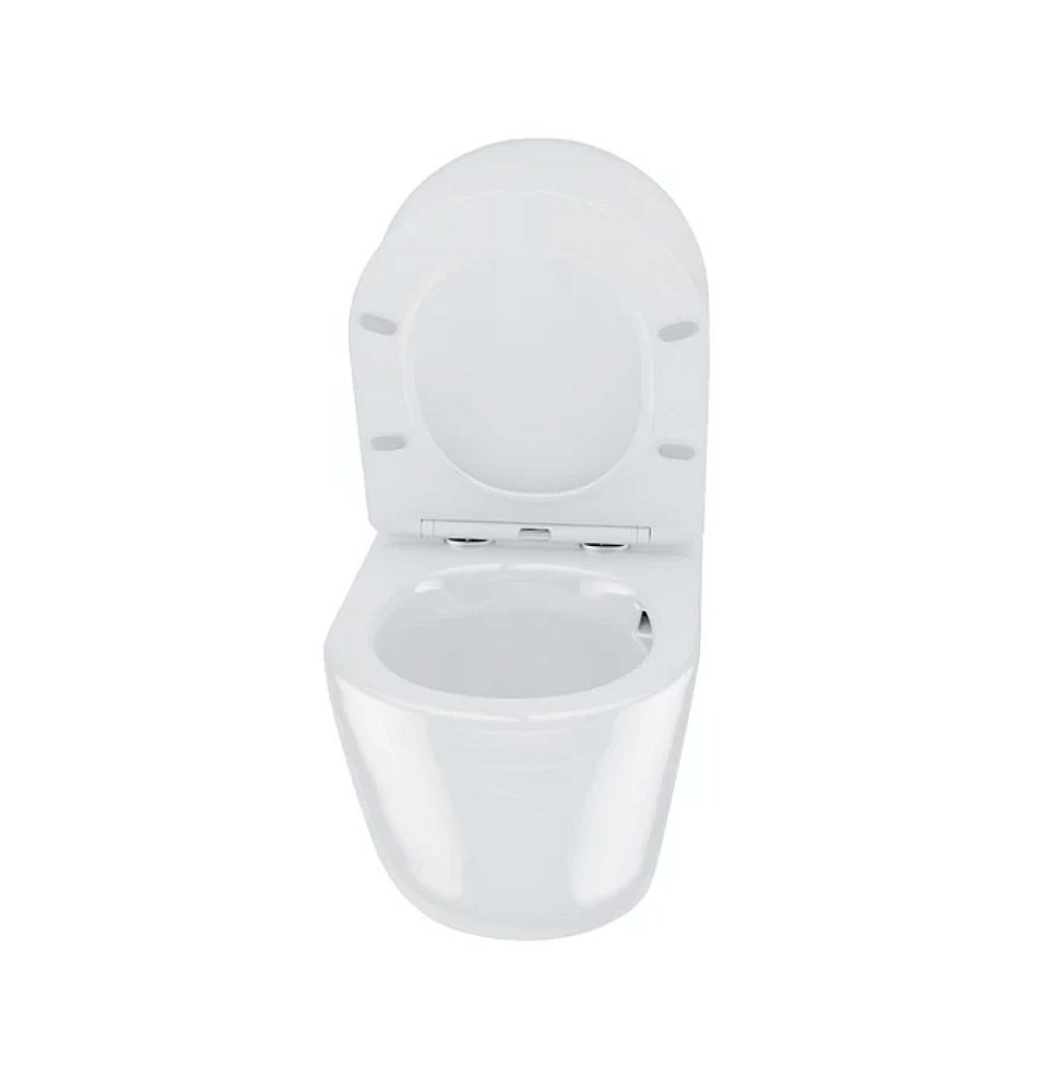 Унитаз подвесной Iddis Blanco Q BLQRDSEI25 безободковый, с крышкой микролифт, слив-торнадо купить в интернет-магазине Sanbest