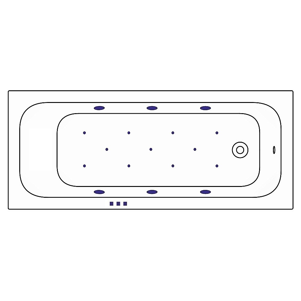 Гидромассажная ванна WhiteCross Vibe 170x70 RELAX белая/белый купить в интернет-магазине Sanbest