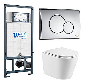 Унитаз с инсталляцией WeltWasser MARBERG 507 + SALZBACH 043 GL-WT + MAR 507 RD купить в интернет-магазине Sanbest