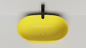 Раковина накладная Salini Mona 110821MF 60 из искусственного камня S-Stone, матовая, цвет по RAL полностью купить в интернет-магазине Sanbest