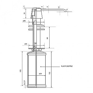 Диспенсер PAINIi 53CRDISPABS хром купить в интернет-магазине сантехники Sanbest