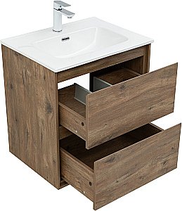 Тумба с раковиной Aquanet Милан 336377/254363 60 дуб рустикальный для ванной в интернет-магазине Sanbest