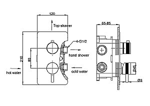 Смеситель для душа Boheme Cell 135-2-SGM оружейная сталь купить в интернет-магазине сантехники Sanbest