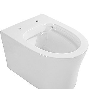 Унитаз подвесной Aquatek Ника AQ2009-00 белый, с крышкой микролифт, безободковый купить в интернет-магазине Sanbest