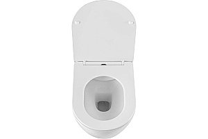 Унитаз подвесной Art&Max ROMANTIC AM213CHR/SC белый, с сиденьем микролифт, безободковый купить в интернет-магазине Sanbest