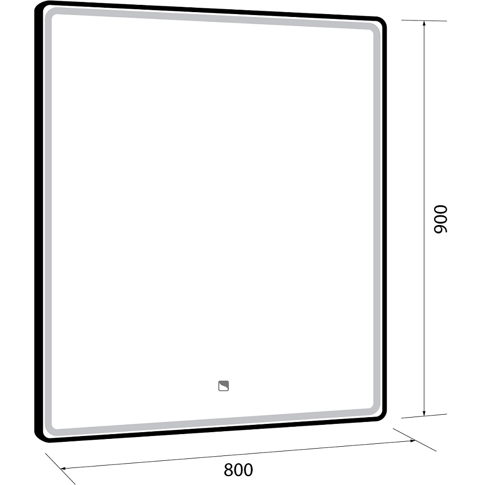 Зеркало c LED-подсветкой Dreja POINT 80x90 белый в ванную от интернет-магазине сантехники Sanbest