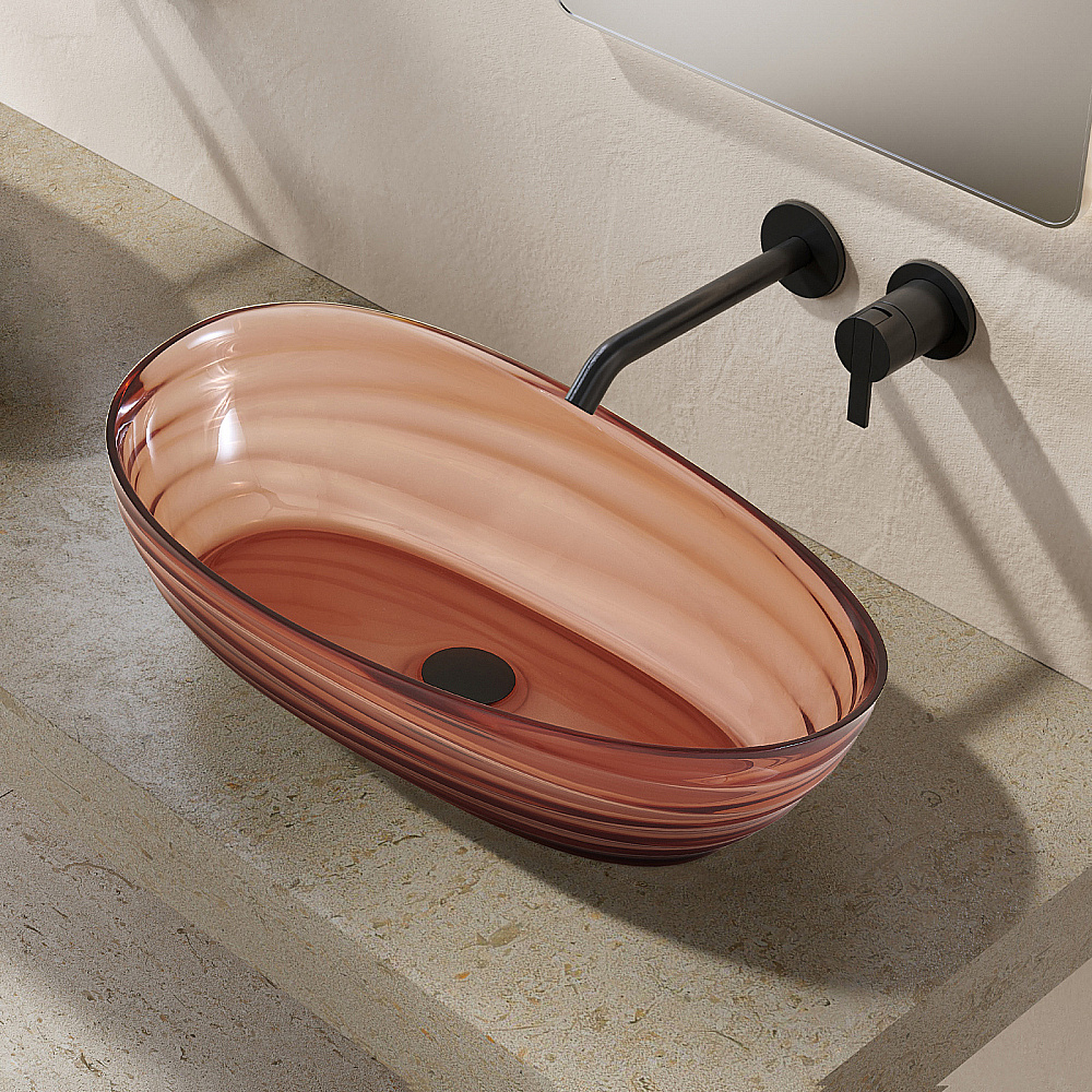 Раковина Abber Kristall 60 AT2813Opal коричневая купить в интернет-магазине Sanbest