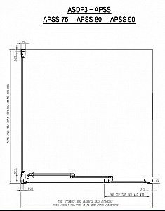 Душевой уголок Ravak Supernova ASDP3+APSS 80x90 стекло прозрачное/профиль белый купить в интернет-магазине Sanbest